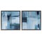 Stupell Industries Blue Abstract Linear Details 2pc Floater Framed Canvas Wall Art Set Design by Susan Jill